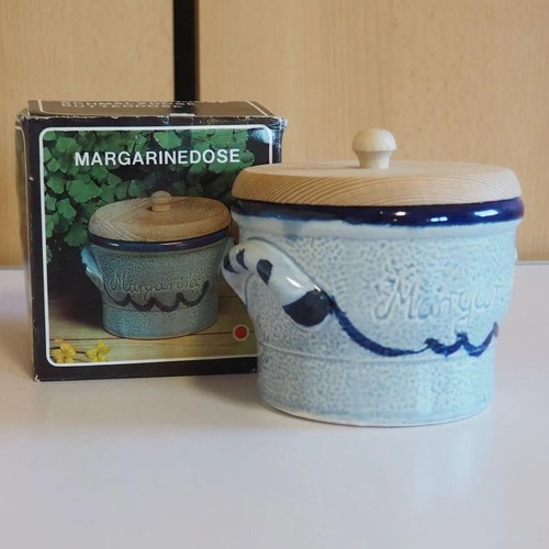 Vintage margarinedose keramik - margarinedose,